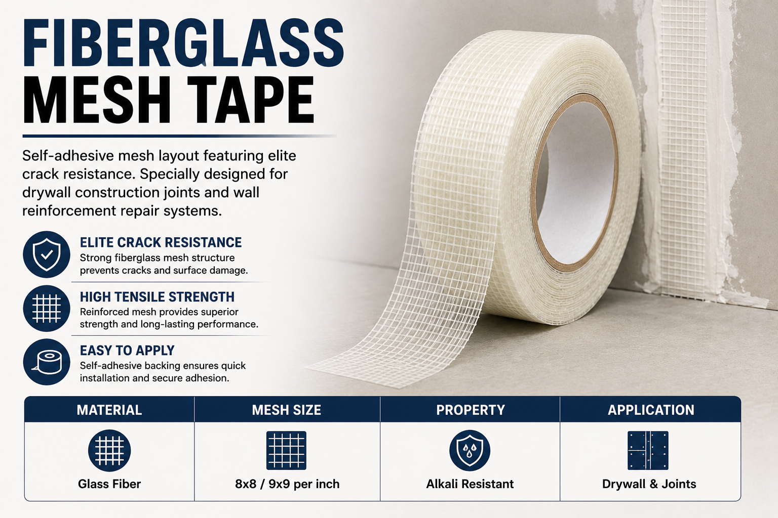 Fiberglass Mesh Tape